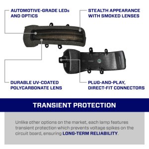Toyota Tacoma Mirror Lights - FORM Lighting - LED Sequential Turn Signal - Smoked - 2012